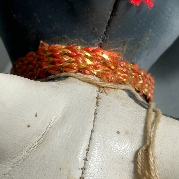 Dakin Leather Mouse Big Ears Hand-Stitched Details Collar Sawdust filling Vtg - Picture 9 of 10